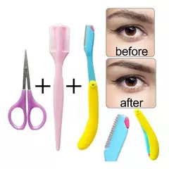 Kit X3 Cejas Perfilador Tijera Doble Peine Belleza Facial en internet