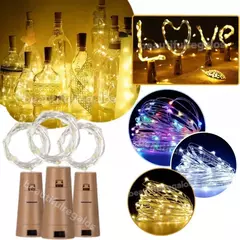 Guirnalda Corcho X10 Botella Pila Incluidas 3mts Decoracion