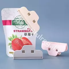 Imagen de 2 Broches Clips Cierra Bolsas Paquete Plastico Gancho Cocina