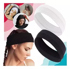 X6 Bandana Ancha Vincha Lisa Accesorio Para Cabello Elastiza - comprar online