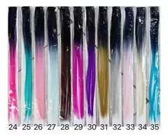 Mechitas De Pelo Aplique Color Fantasía Variados Extension en internet