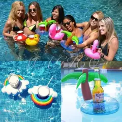 X6 Apoya Vasos Bebidas Inflable Para Pileta Varios Diseños en internet