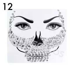 Strass Gemas Autoadhesivas Halloween Para El Rostro Cara