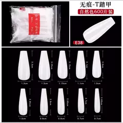 X600 Tips Ballerina Coffin Sistema Gel Press On Ultra Fino - comprar online