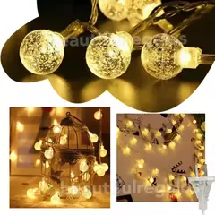 Luces Guirnalda Led 20 Bolitas Cristal 4 Mts Enchufe A 220v - comprar online