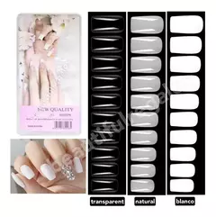 Tips X500 Uñas Postizas Cuadradas Press On Nails Esculpidas
