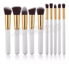 Set 10 Pinceles Brocha Kabuki Maquillaje - mqregalosmayorista