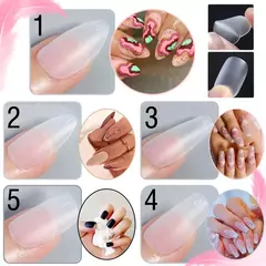 240 Tips Matte Uñas Postiza Profesional Pre Limadas Press On - comprar online