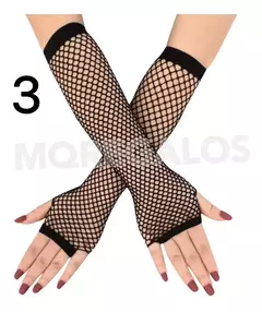 Par De Guantes Mitones Red Largos Negros Accesorios Fiesta en internet