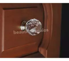Imagen de Tiradores X5 Mueble Cajon Puerta Manija Diamante Cristal 4cm