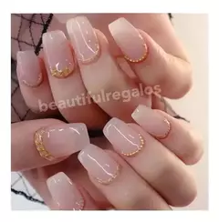 Tips X500 Uñas Postizas Cuadradas Press On Nails Esculpidas en internet
