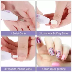 Mini Torno Uñas Manicuria Pedicuria A Pilas +5 Fresas Oferta - tienda online