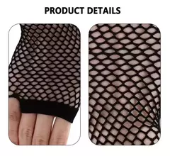 Imagen de Par De Guantes Mitones Red Largos Negros Accesorios Fiesta