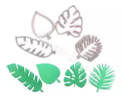 Set X4 Moldes Cortante Forma Hoja Galletas Repostería Deco - comprar online