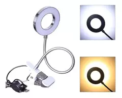 Lampara Led Usb Aro De Luz 2 Tonos P/ Manicura Con Broche en internet