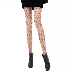 Panty Medias Macro Red Super Sexy Look Moda Rombos Tendencia - comprar online