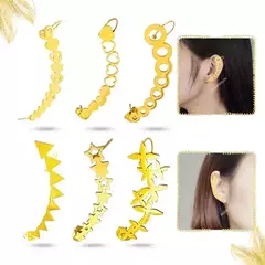Aro Ear Cuff Solitario Oreja Pasantes Uno Modernos Trepador