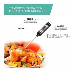 Imagen de Termometro Digital Cocina Liquidos Pinche Alimentos Horno Agregar a favoritos