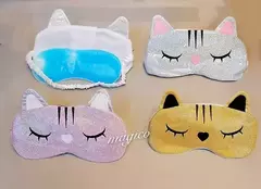 Máscara Antifaz Relajante De Gel Frio-calor Gato Descanso