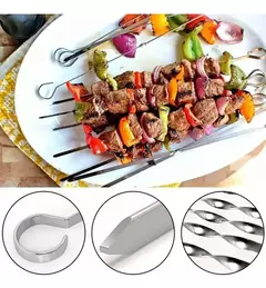 Set X6 Palitos Pinches De Brochette Parrilla Acero Inoxidabl - comprar online