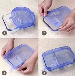 Tapas De Silicona Elásticas Para Alimentos X6 Reutilizable en internet