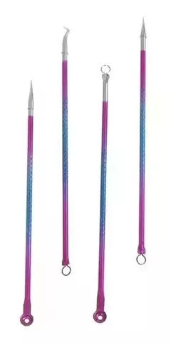 Imagen de Kit X4 Sacacomedones Removedor Puntos Negros Acne Metalicos