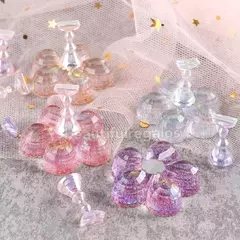 Imagen de Apoya Tips Flor + 4 Imanes Exhibidores Decoracion Nails