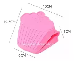 Manopla Agarradera Guante Silicona Cupcake Para Horno Cocina - comprar online