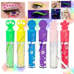 X1 Delineador De Ojos Colores Intensos Fluo Liquido Make Up