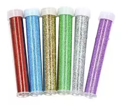 X12 Glitter Brillantina Pack Tubos Surtidos Colores