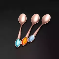 X6 Cucharita Para Postre Rosa Gold Diamante Acero Inoxidable en internet