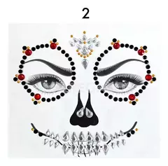 Strass Gemas Autoadhesivas Halloween Para El Rostro Cara en internet