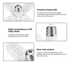 Foco Lampara Luz Led 4 Hojas Plegable Iluminación 28w Hogar - tienda online