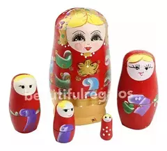 Muñeca Mamushka Muñeca Rusa 5 Piezas Decoración Hogar en internet