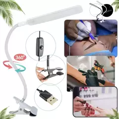 Lámpara Luz Led Velador Escritorio Manicuria Usb Flexible - comprar online