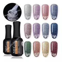 Esmalte Semipermanente Starshine Con Glitter Navi 15ml Gel