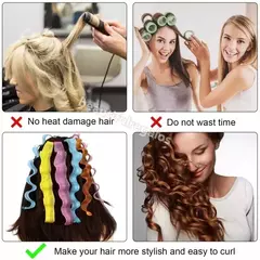 Ruleros Mágicos Estirable X18u Rizar Ondas Belleza Estética