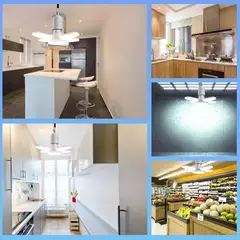 Foco Lampara Luz Led 4 Hojas Plegable Iluminación 28w Hogar - comprar online