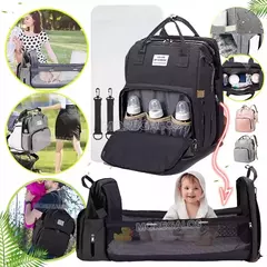 Mochila Maternal Multifuncional + Cambiador Cuna Impermeable