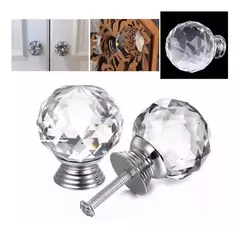 Tiradores X5 Mueble Cajon Puerta Manija Diamante Cristal 3cm
