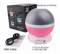 Velador Luz De Noche Proyector De Estrellas Giratorio Recarg en internet
