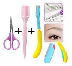Kit X3 Cejas Perfilador Tijera Doble Peine Belleza Facial - comprar online