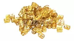 48 Anillos Cuffs Adornos Para Trenzas Rastas Plateado Dorado en internet