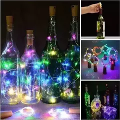 Guirnalda Corcho Botella Pila Incluidas 2mts Decoracion