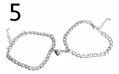 Imagen de Pulsera Con Iman Dije Corazon Amistad Pareja Novios Acero
