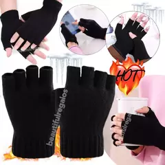 Guantes Medio Dedo Cortos Hombre Mujer Unisex Frio Invierno - comprar online
