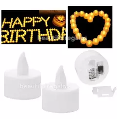 24 Velas Velitas Led Con Pila Calidas Decoracion Souvenir - mqregalosmayorista