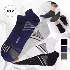 Pack X 12 Pares De Medias Deportiva Soquetes De Hombre
