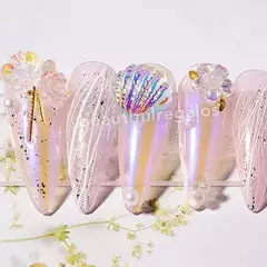 Dijes Strass X10 Tornasolado Uñas Esculpidas Gelificadas - comprar online