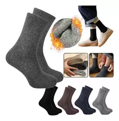 X4 Pares De Medias Hombre Calentitas Frio Largas Invierno